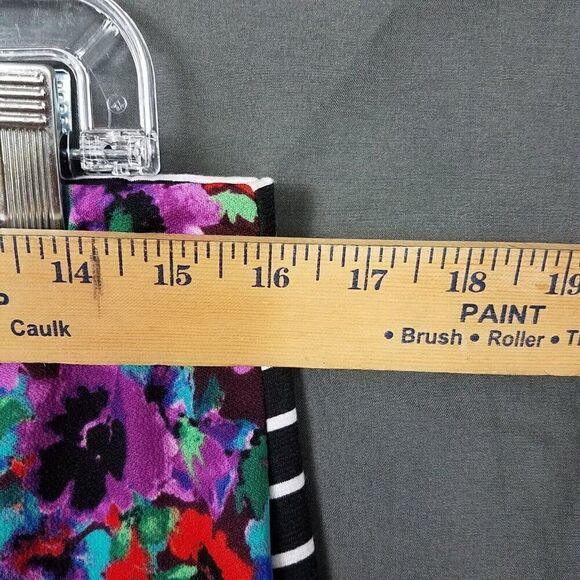 Passion Fruit Medium Multicolor Floral Stripe Knee Length Skirt Sz M Fun Casual - Picture 3 of 11